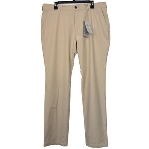 NEW KJUS Ike Pants Mens 54 XL 36x33 Khaki Technical Stretch Golf Trousers Beige